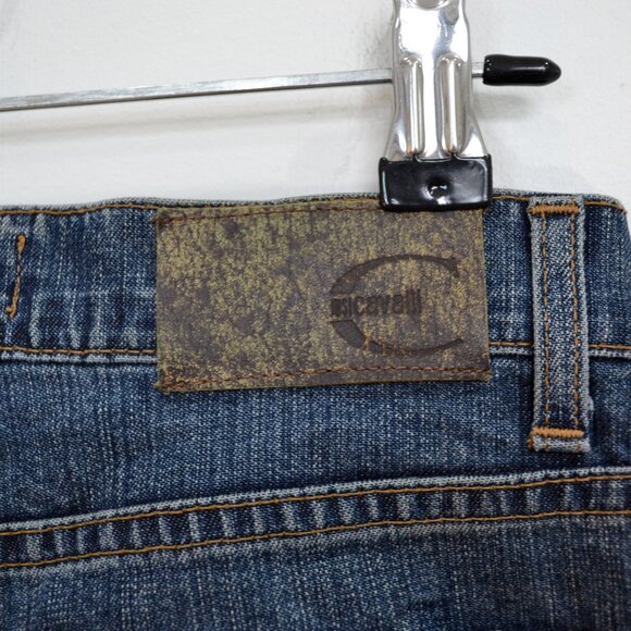 JUST CAVALLI Vintage Roberto Cavalli Straight-Leg Blue Jeans With Fading Size 27 - Picture 4 of 9